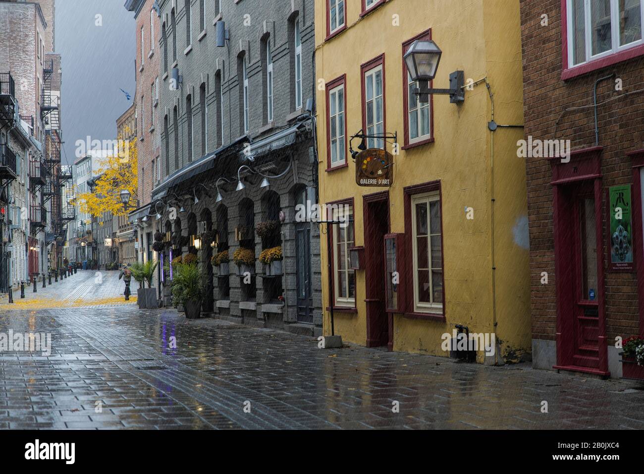 Quebec City streets Stock Photo