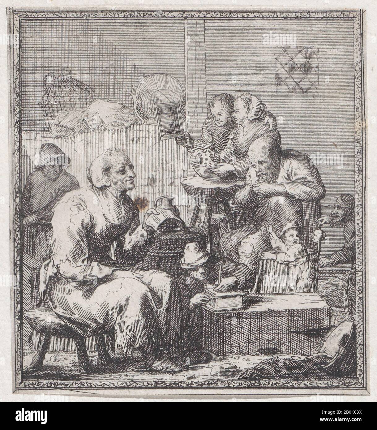 Jacques Dassonville, Eight peasants in a rustic interior, Jacques ...