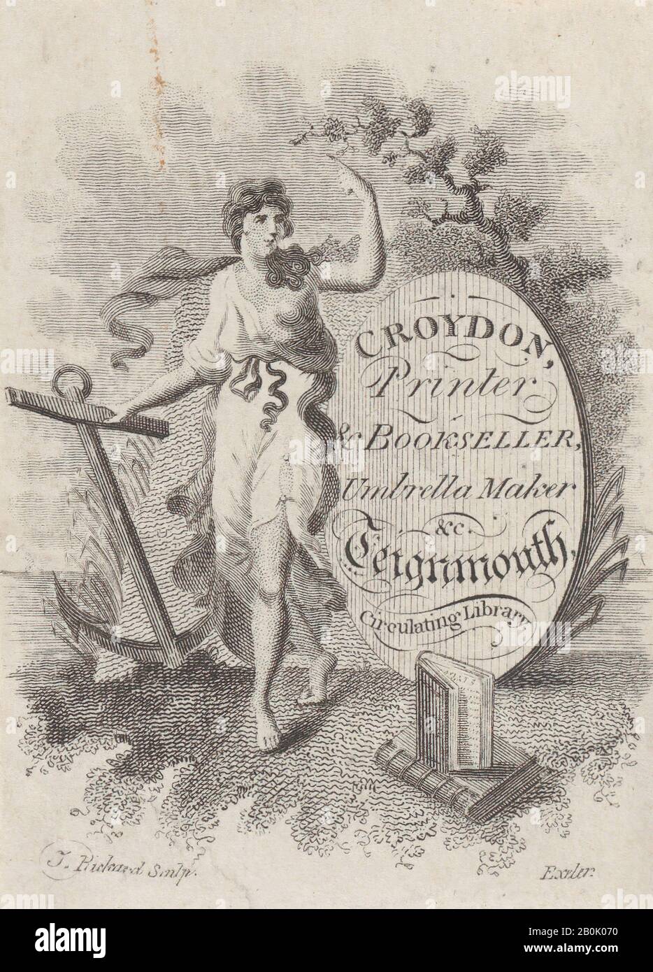 T Rickard Trade Card For Croydon Printer Bookseller And Umbrella Maker T Rickard British 19th Century 19th Century Engraving Sheet 3 7 16 2 1 2 In 8 7 6 3 Cm Stock Photo Alamy