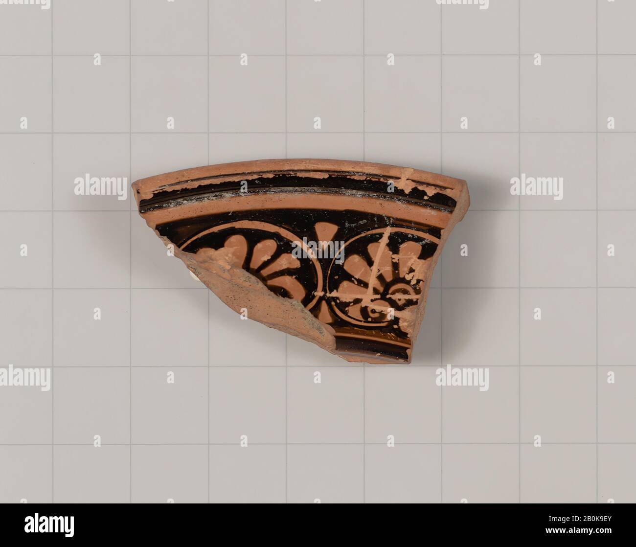 Terracotta fragment of a plate, Greek, Attic, Archaic, Date 500 B.C