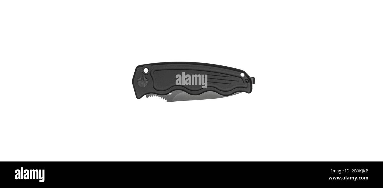 Penknife folding knife isolated on white background. Clasp knife. Jack