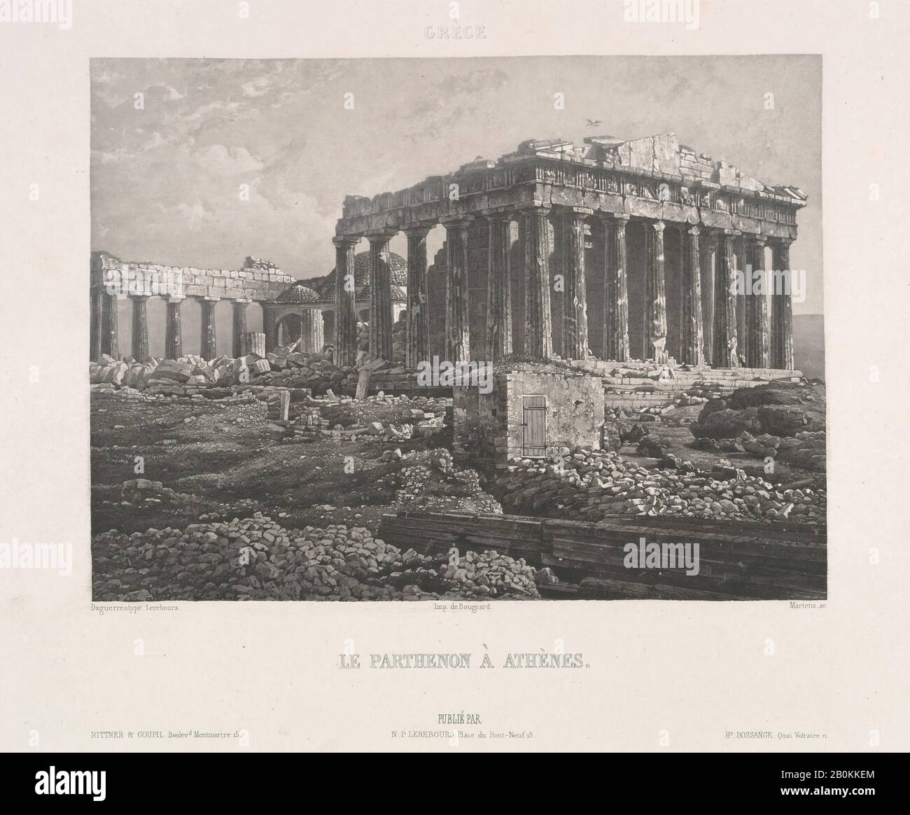 Noël-Marie-Paymal Lerebours, Excursions Daguerriennes. Vues et monuments les plus remarquables du globe, Noël-Marie-Paymal Lerebours (French, 1807–1873), Armand-Hippolyte-Louis Fizeau (French, 1819–1896), 1840s, Etchings, aquatints, lithographs, and photogravures after daguerreotypes, 10 13/16 × 15 1/4 × 1 7/16 in. (27.5 × 38.8 × 3.7 cm), Books Stock Photo