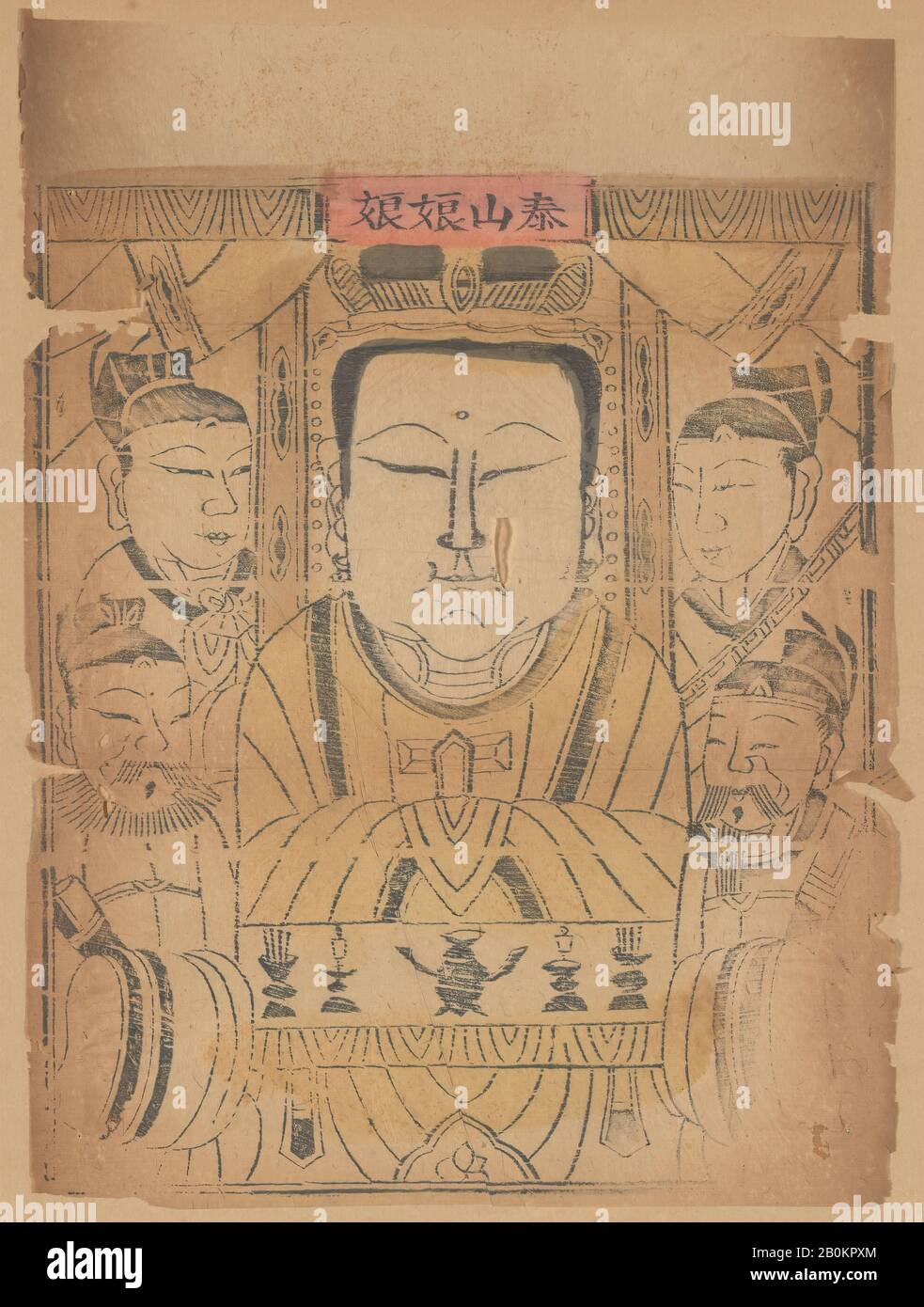 One hundred thirty-five woodblock prints including New Year's pictures (nianhua), door gods, historical figures and Taoist deities, China, 19th–20th century, China, Polychrome woodblock print; ink and color on paper, Image: 16 in. × 11 5/8 in. (40.6 × 29.5 cm), Prints Stock Photo