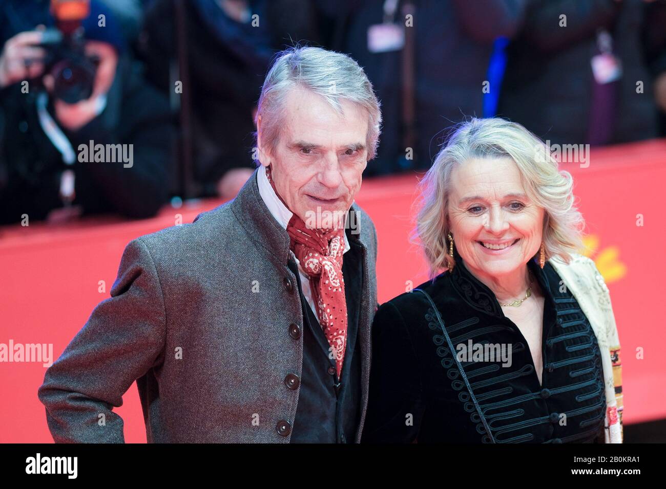 Berlinale Palast, Potsdamer Platz, Berlin, Germany. 20th Feb, 2020. Jeremy Irons, Jury President with wife Sinead Cusack arriving at the Opening Ceremony, My Salinger Year. Picture by Credit: Julie Edwards/Alamy Live News Stock Photo