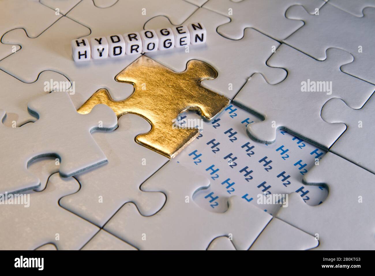 CO2-Vermeidung durch Ausbau der Wasserstofftechnologien Stock Photo