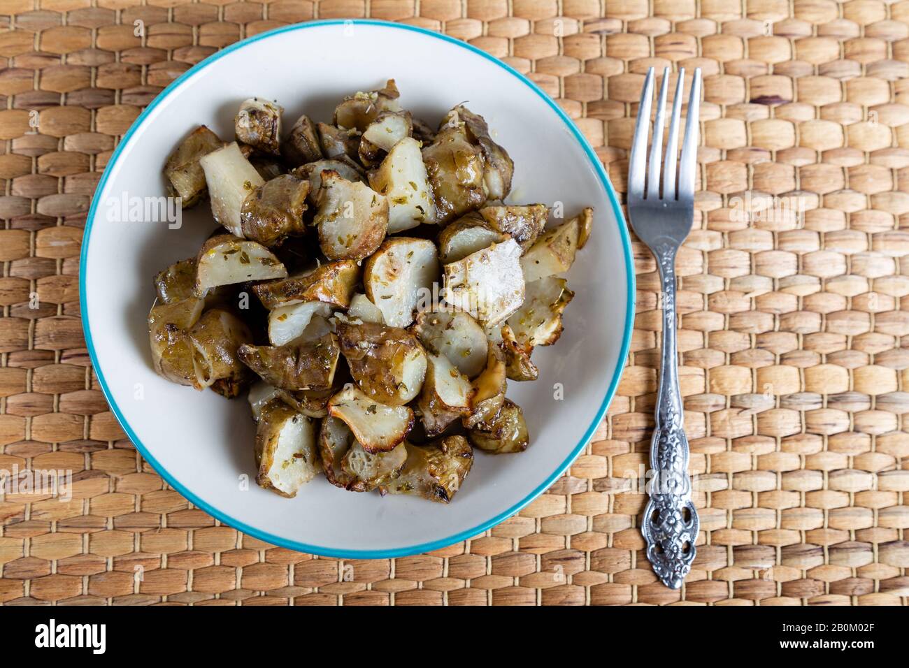 Spicy fried Jerusalem artichoke with garlic Stock Photo Alamy
