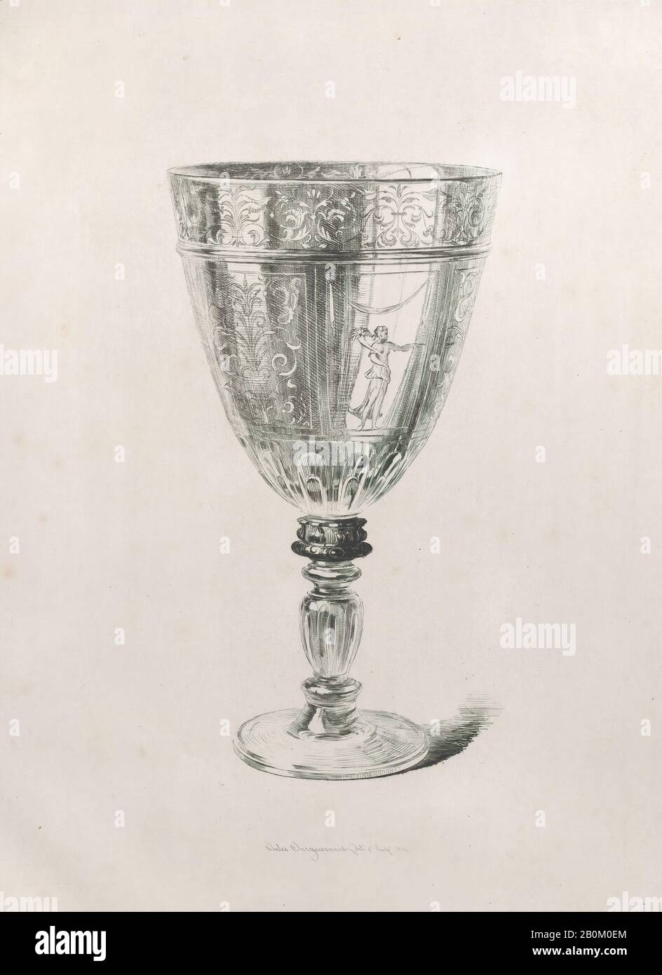 Jules-Ferdinand Jacquemart, Crystal Glass, Gems and Jewels of the Crown, Jules-Ferdinand Jacquemart (French, Paris 1837–1880 Paris), 1868, Etching, Sheet: 18 7/8 × 13 3/8 in. (48 × 34 cm), Plate: 15 3/8 × 11 7/16 in. (39 × 29 cm), Prints Stock Photo