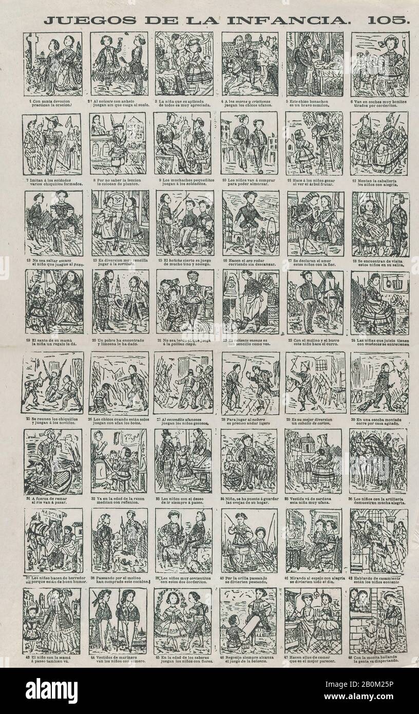 Antonio Bosch, A childrens game, ca. 1860–70, Etching (?photo relief), Sheet: 17 5/16 × 12 5/8 in. (44 × 32 cm), Prints Stock Photo