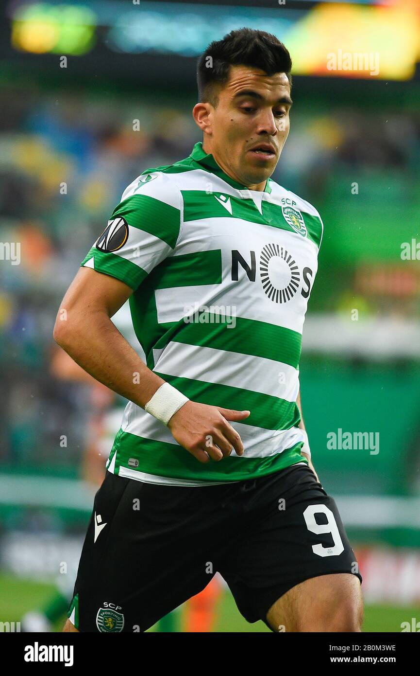 Marcos Acuna Of Sporting Seen In Action During The Uefa Europa League 1st Leg Of Round Of 32 Match Between Sporting Cp And Istanbul Basaksehir At Jose Alvalade Stadium In Lisbon Final Score