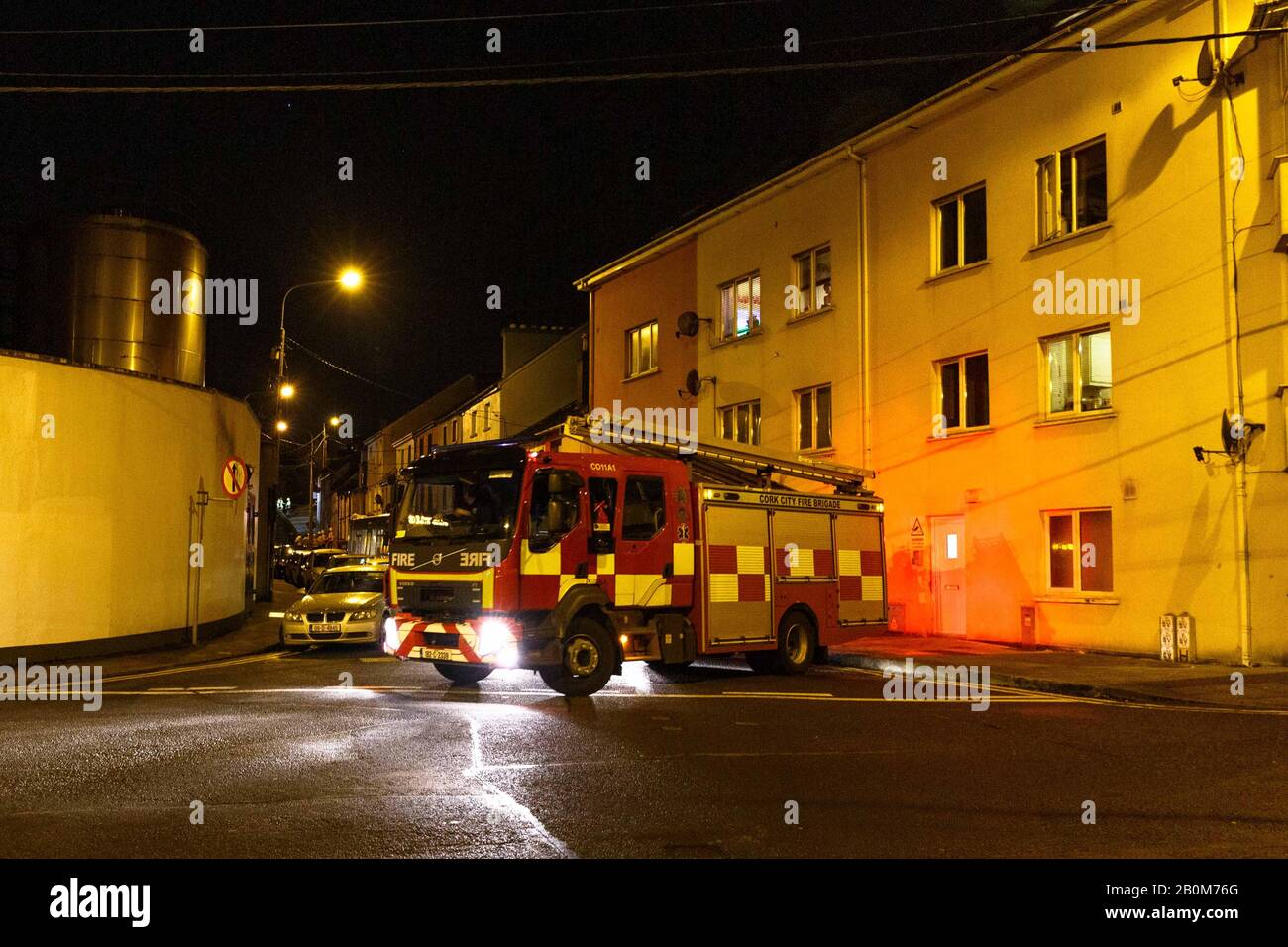 Cork, Ireland, 20th February 2020. Houses Evacuated on Roman Street, Cork City A unit of Cork