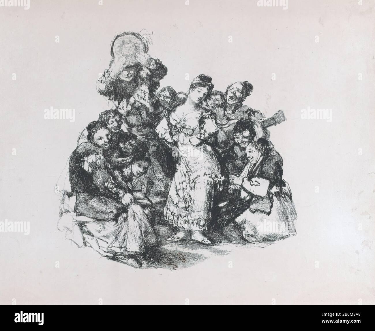 Goya (Francisco de Goya y Lucientes), El vito (The Andalusian dance), Goya (Francisco de Goya y Lucientes) (Spanish, Fuendetodos 1746–1828 Bordeaux), ca. 1825–1826, Lithograph, sheet: 9 3/4 x 11 3/4 in. (24.7 x 29.8 cm), image: 7 1/16 x 7 1/8 in. (18 x 18.1 cm), Prints Stock Photo