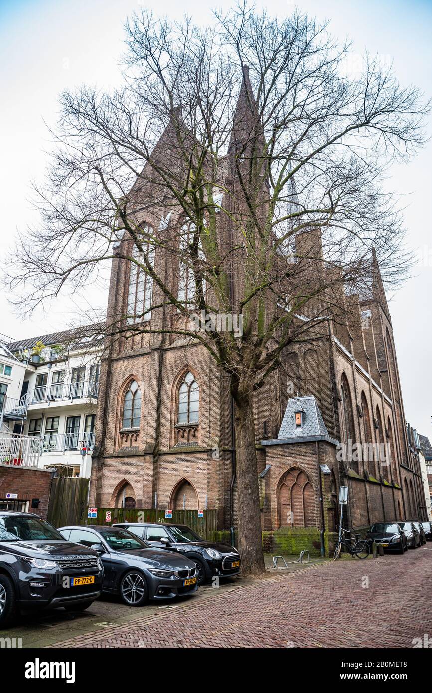 Utrecht, Netherlands - January 07, 2020.  Catholic church St. Willibrords Stock Photo