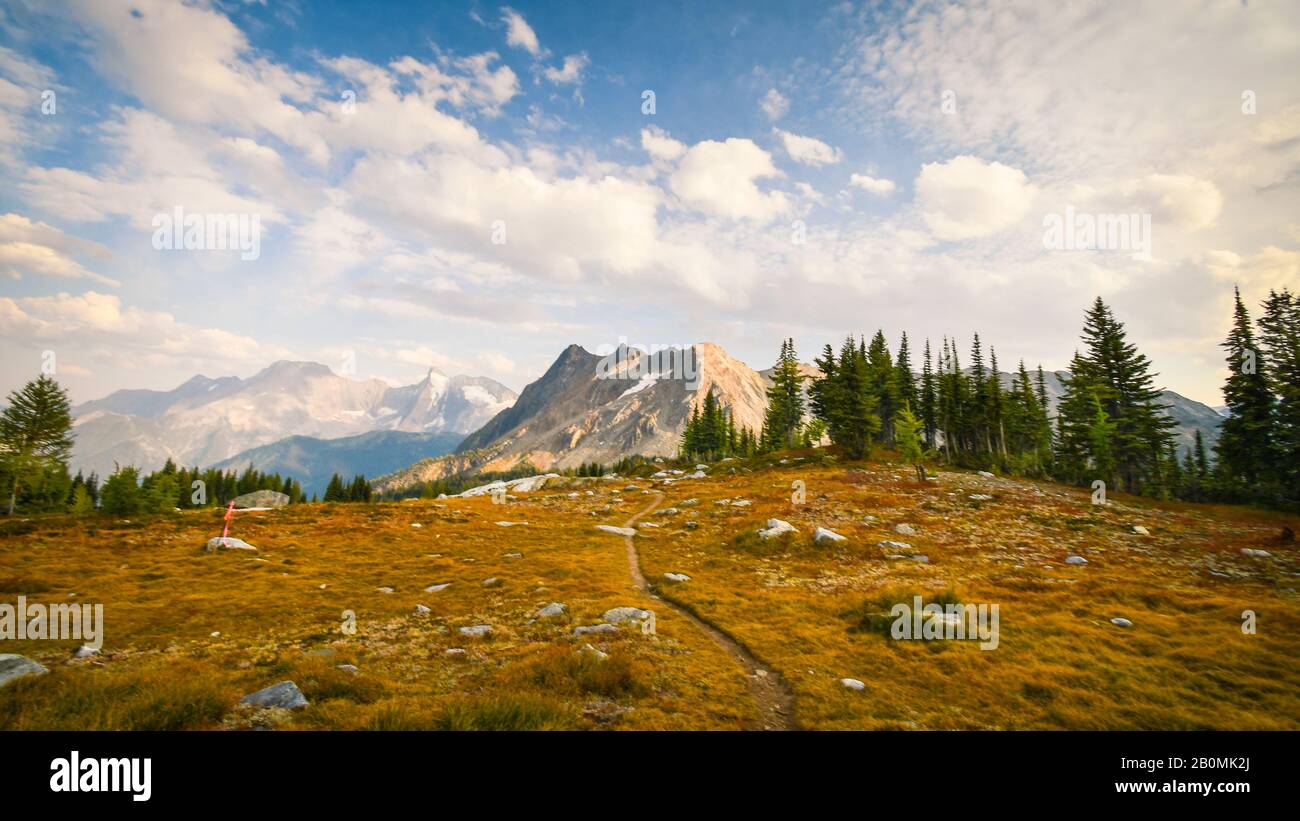 Jumbo Pass in the Purcell Mountain range in Fall East to West Kootenay Stock Photo Alamy