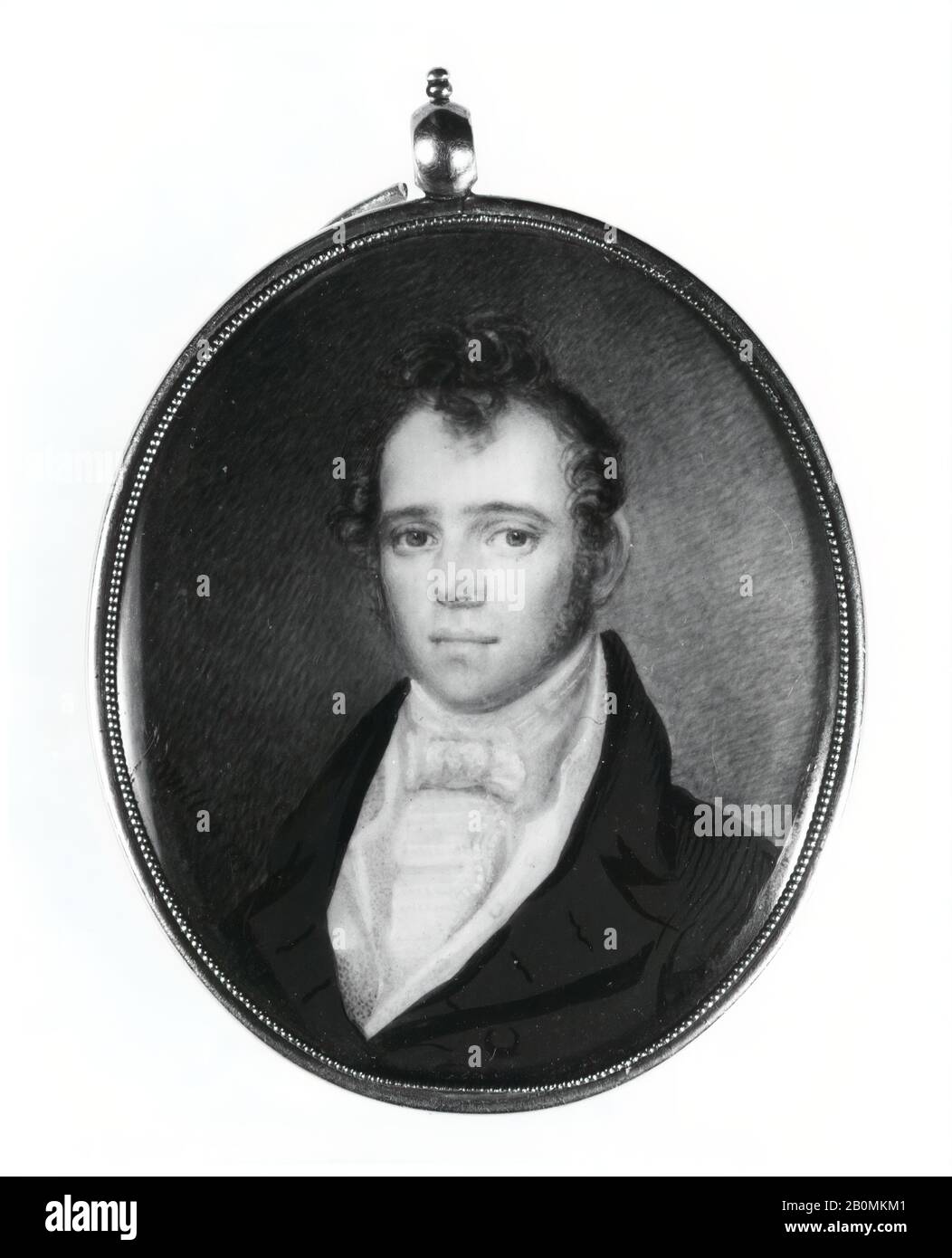 Henry Williams, John Cox, American, Henry Williams (American, Boston, Massachusetts 1787–1830 Boston, Massachusetts), ca. 1810, American, Watercolor on ivory, 2 17/32 x 2 1/16 in. (6.4 x 5.2 cm), Paintings Stock Photo