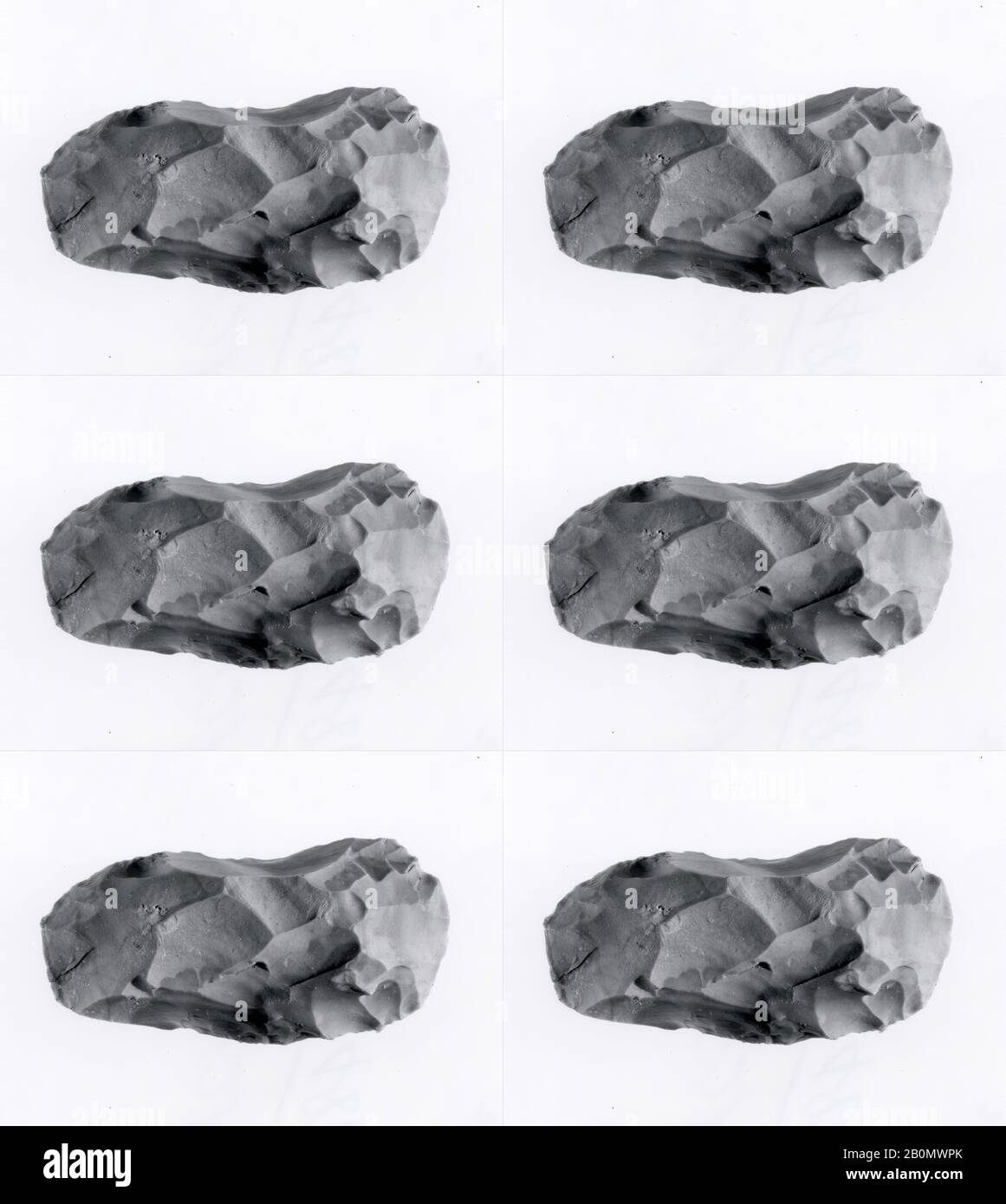 Chisel, Ghassulian, Chalcolithic, Date ca. 4600–3600 B.C., Levant, Teleilat Ghassul, Ghassulian, Stone, 1.54 x 3.52 in. (3.91 x 8.94 cm), Stone-Implements Stock Photo