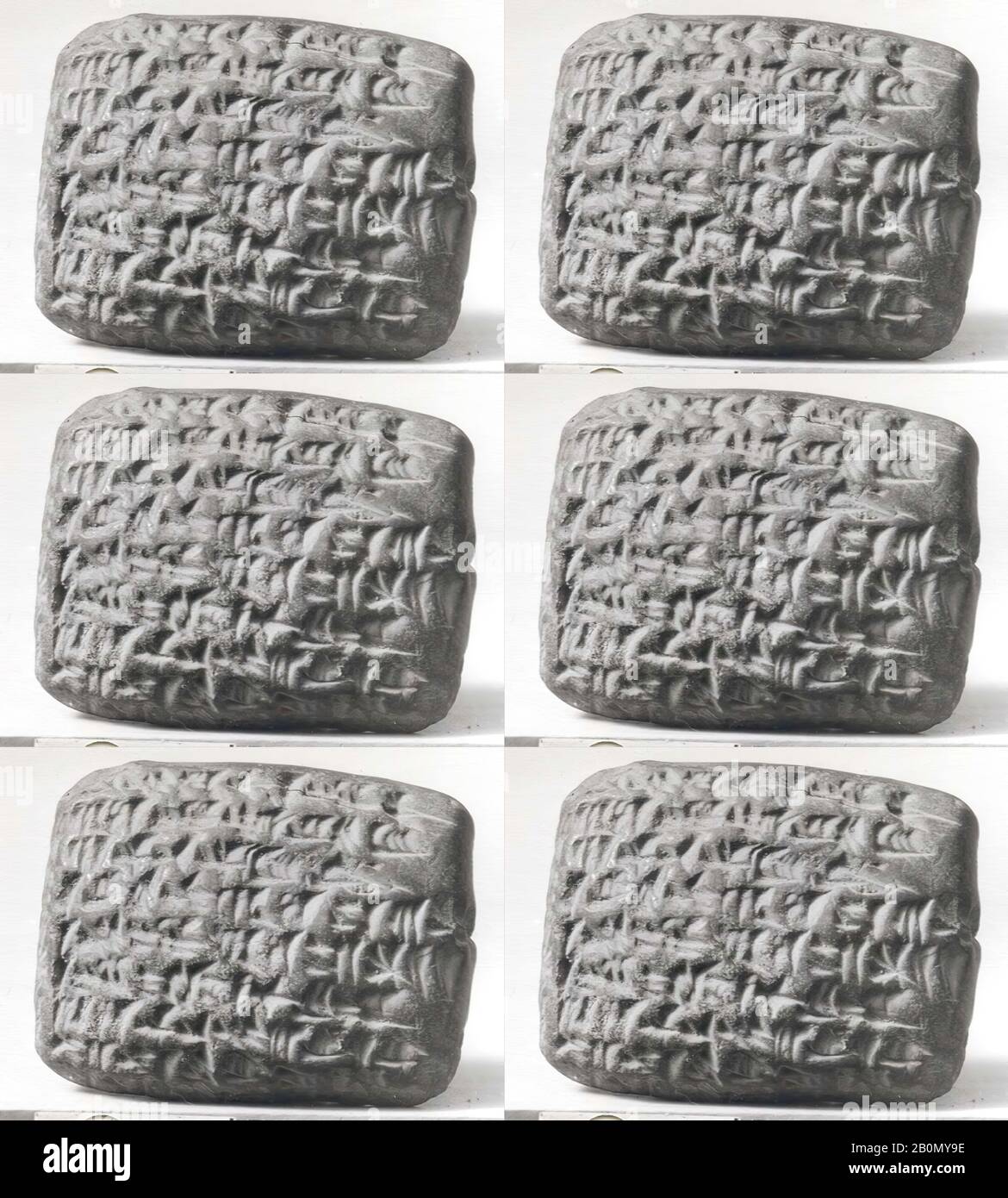 Cuneiform tablet: quittance, Egibi archive, Achaemenid, Achaemenid, Date ca. 497 B.C., Mesopotamia, Achaemenid, Clay, 4.4 x 5.6 x 2.4 cm (1 3/4 x 2 1/4 x 1 in.), Clay-Tablets-Inscribed Stock Photo