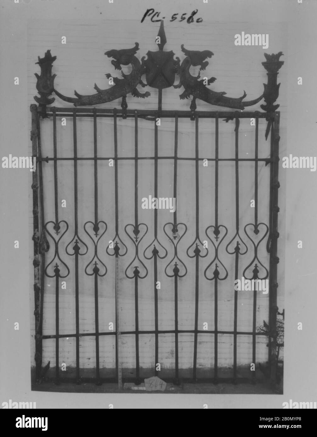 Window guard, Spanish, 16th century, Spanish, Iron, Overall 8 ft. 7 in. × 67 in. × 13 in. (261.