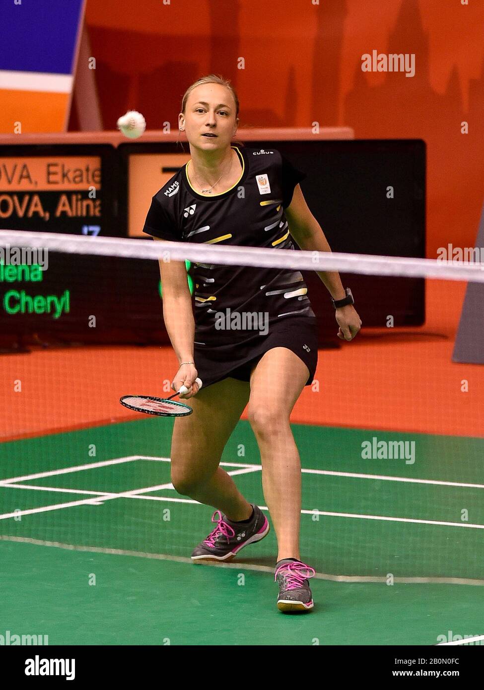Barcelona, Spain. 20th Feb 2020. Barcelona Spain Master 2020 - Day 3;  Ekaterina Bolotova and Alina Davletova of Russia competes in the Women's  Double qualification Round 2 match against Selena Piek and