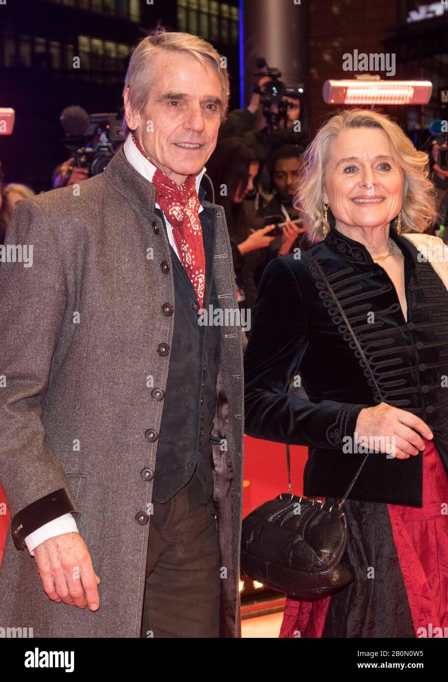 Jeremy Irons and Sinead Cusack attend the premiere of 'My Salinger Year' during the opening night of the 70th Berlinale International Film Festival at Berlinalepalast in Berlin, Germany, on 20 February 2020. | usage worldwide Stock Photo