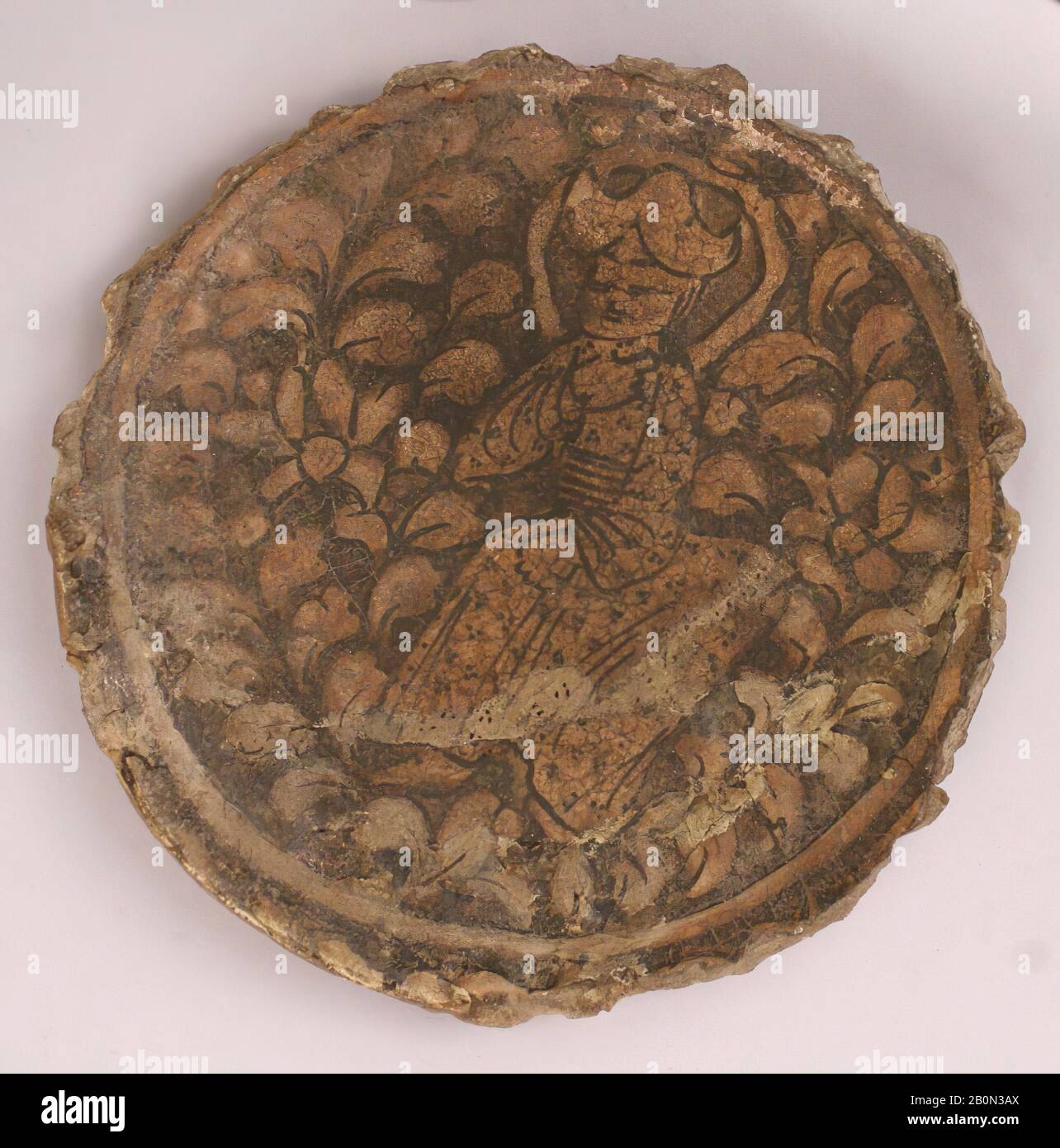 Bowl, 14th century, Attributed to Iran, Brass; originally inlaid