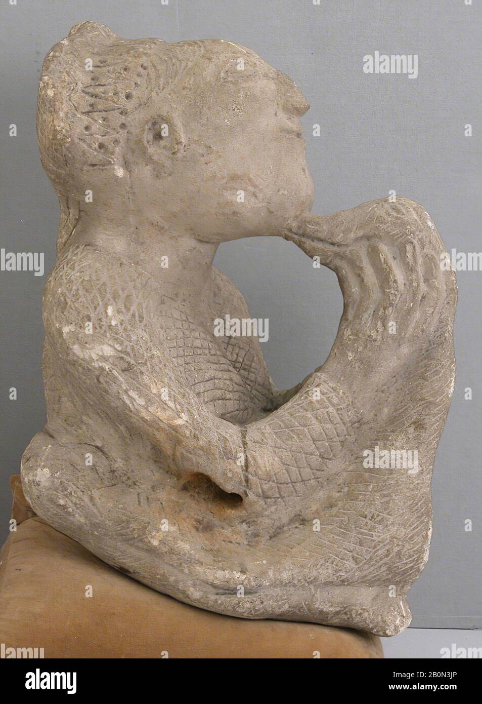 Grotesque Figure, Figure, 3rd–12th century, Stone, Sculpture Stock Photo