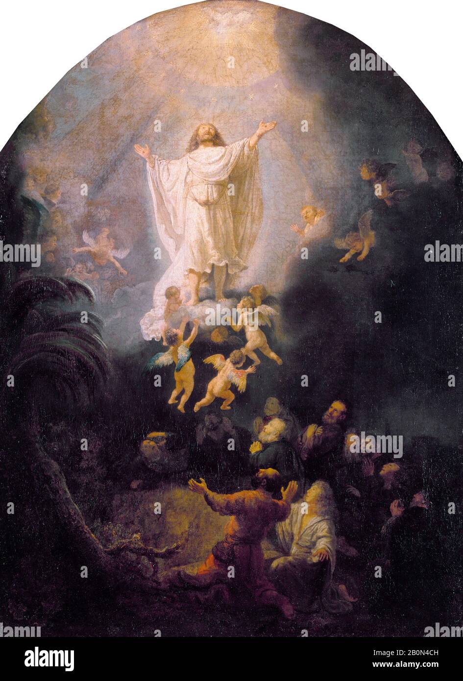 The Ascension of Jesus Christ - Rembrandt van Rijn, circa 1636 Stock Photo