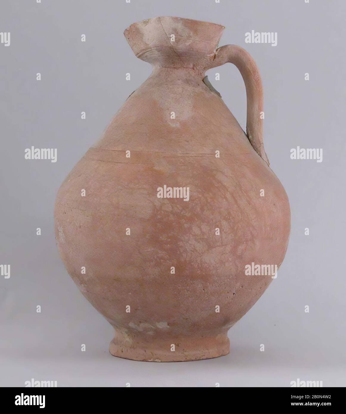 Ewer, 11th century, Excavated in Iran, Nishapur, Earthenware; under monochrome glaze, Ceramics Stock Photo