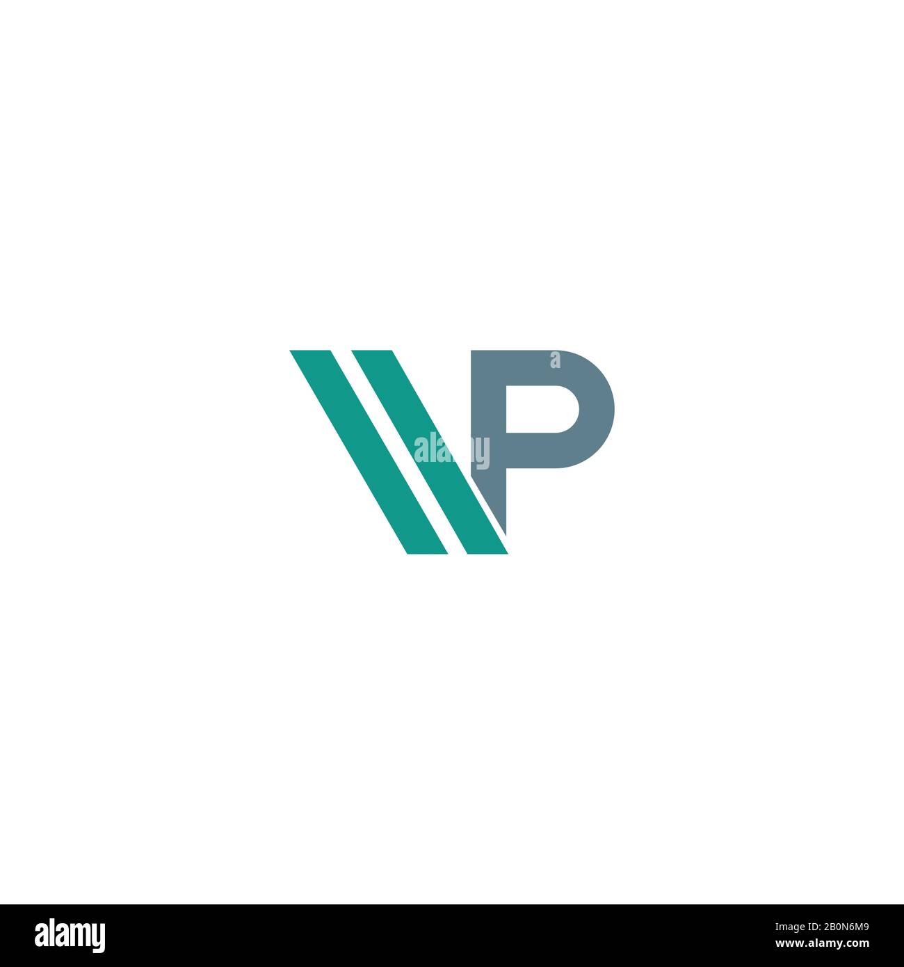 Initial letter wp or pw logo design template Stock Vector Image & Art ...