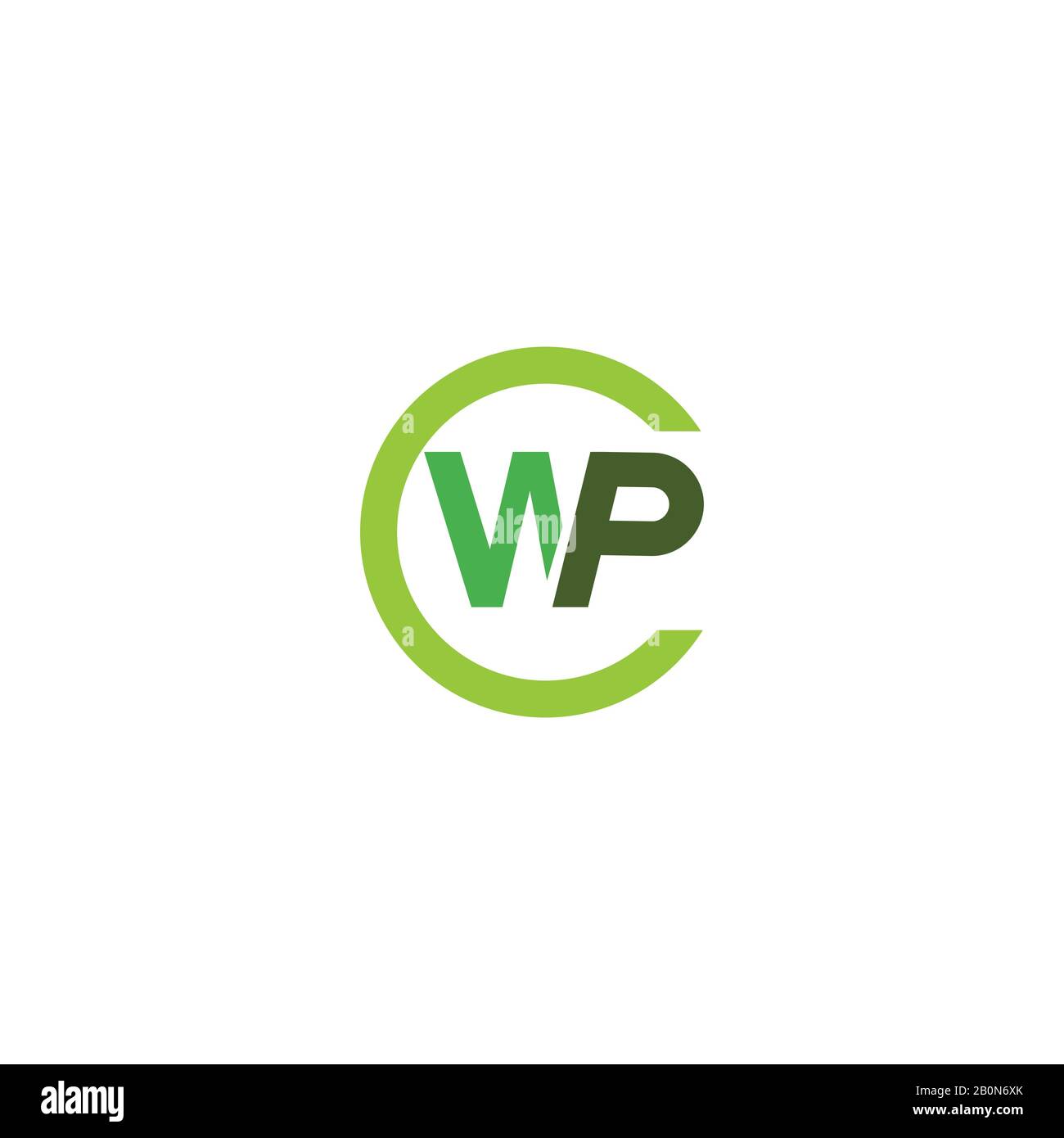 Initial letter wp or pw logo design template Stock Vector Image & Art ...