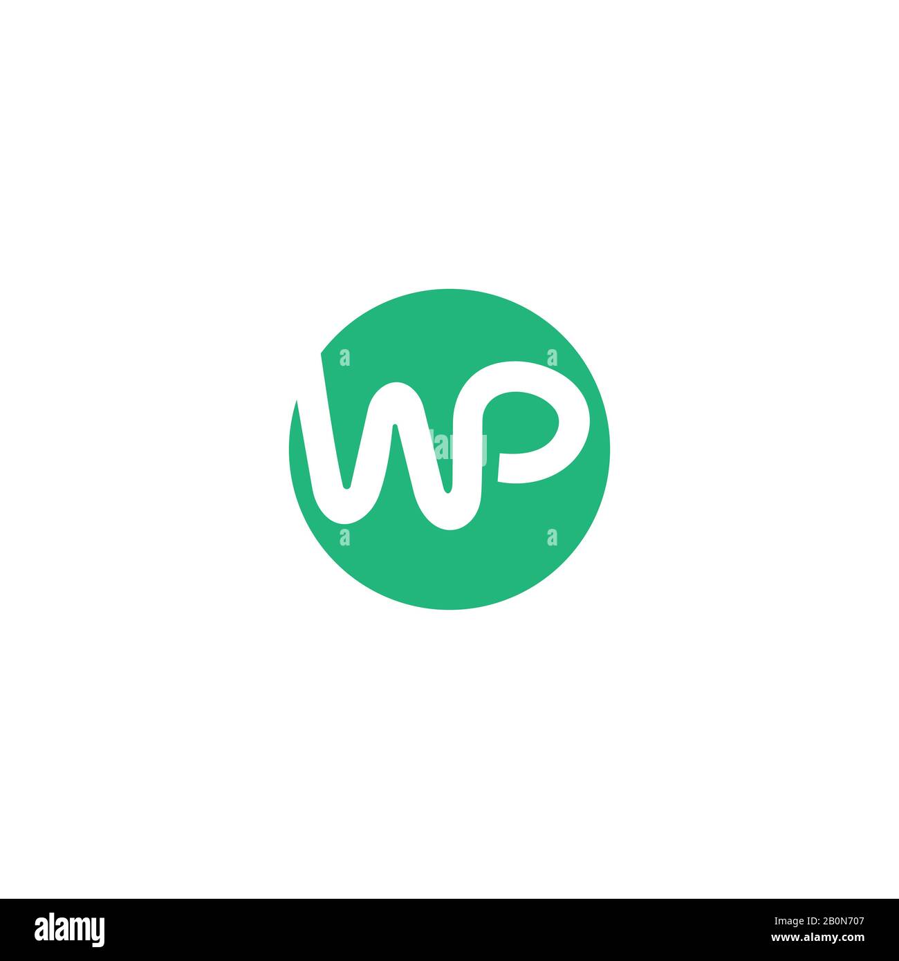 Initial letter wp or pw logo design template Stock Vector Image & Art ...