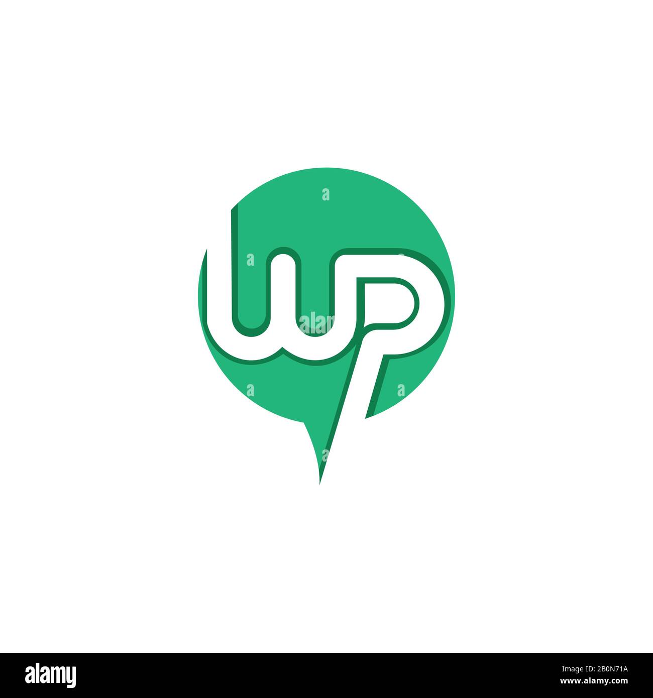 Initial letter wp or pw logo design template Stock Vector Image & Art ...