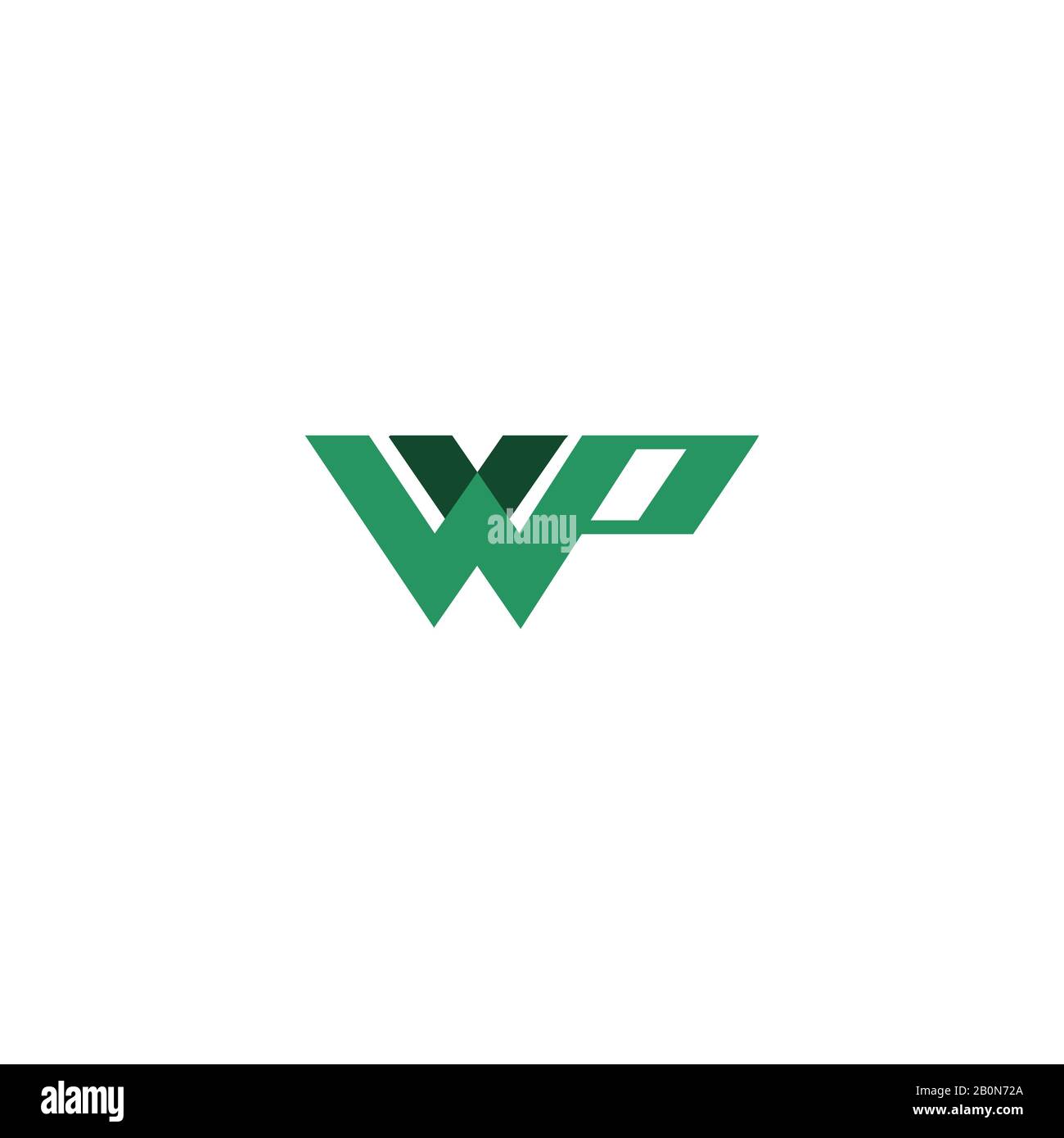 Initial letter wp or pw logo design template Stock Vector Image & Art ...