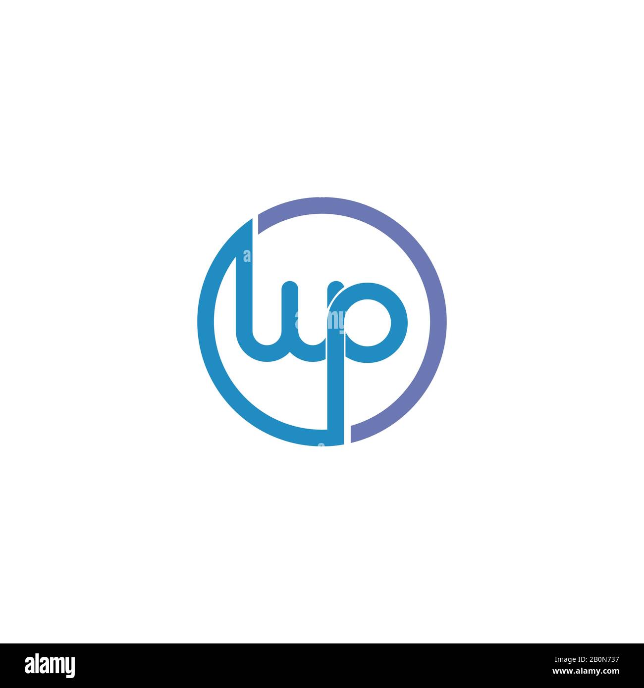 Initial letter wp or pw logo design template Stock Vector Image & Art ...