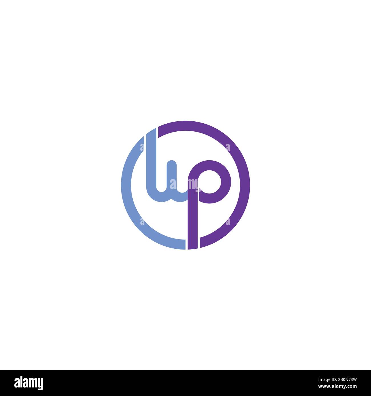 Initial letter wp or pw logo design template Stock Vector Image & Art ...