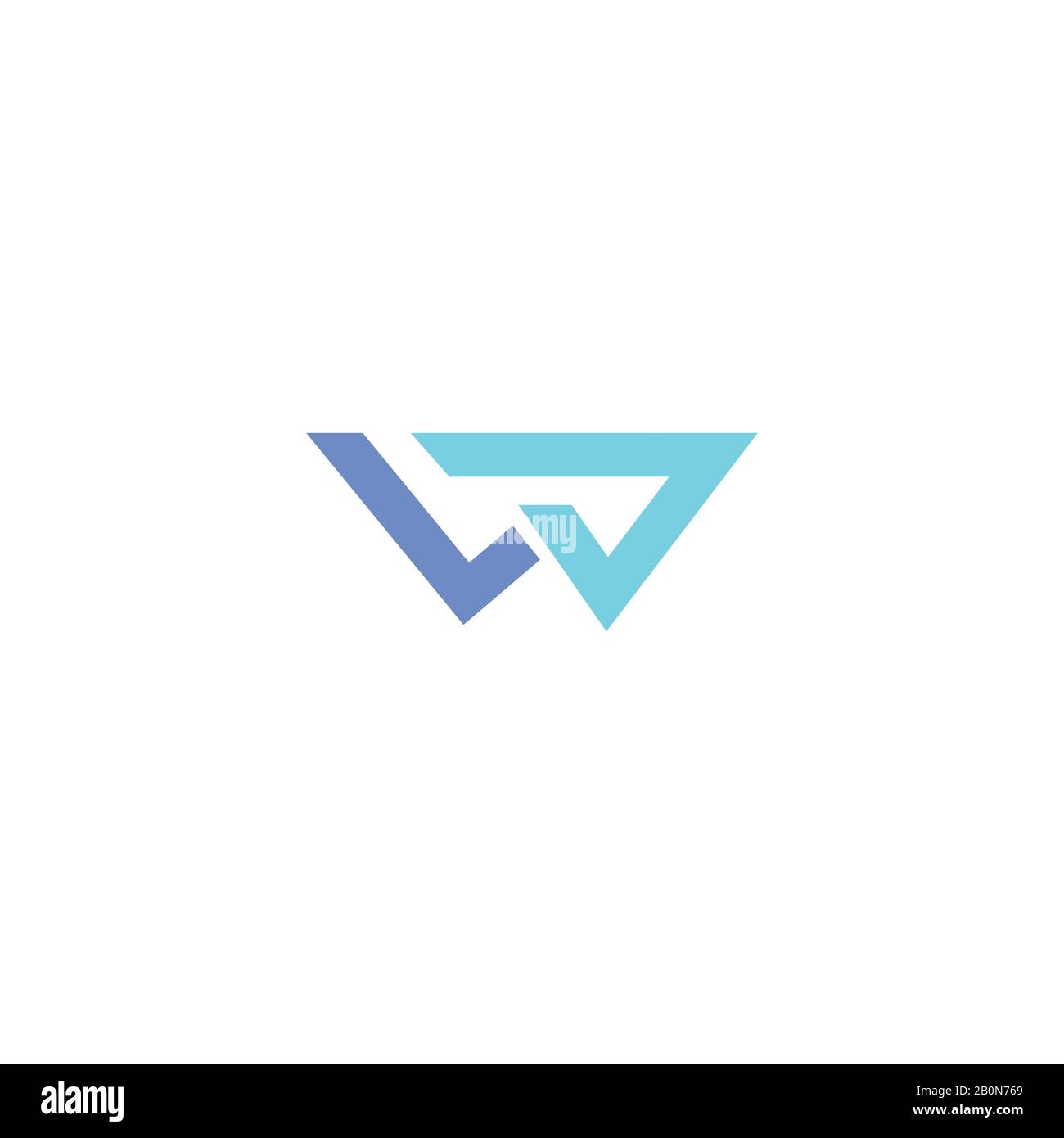 Initial letter wp or pw logo design template Stock Vector