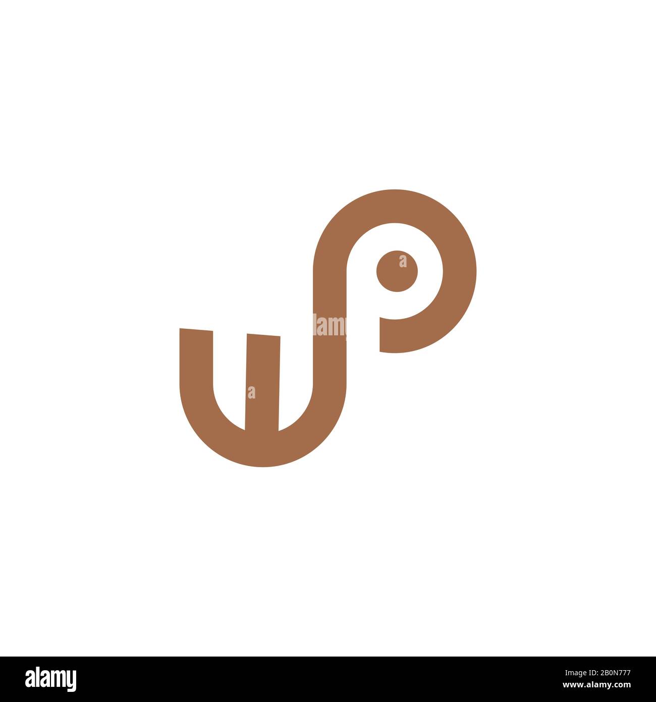 Initial letter wp or pw logo design template Stock Vector Image & Art ...