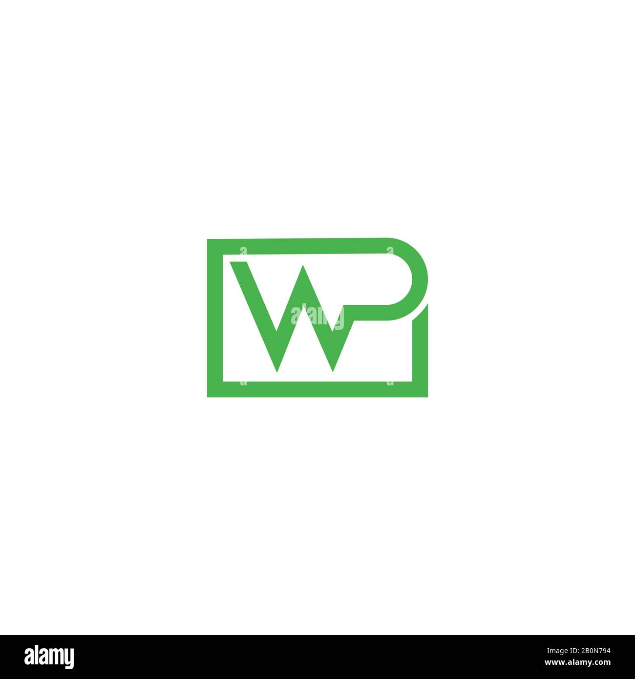 Initial letter wp or pw logo design template Stock Vector Image & Art ...