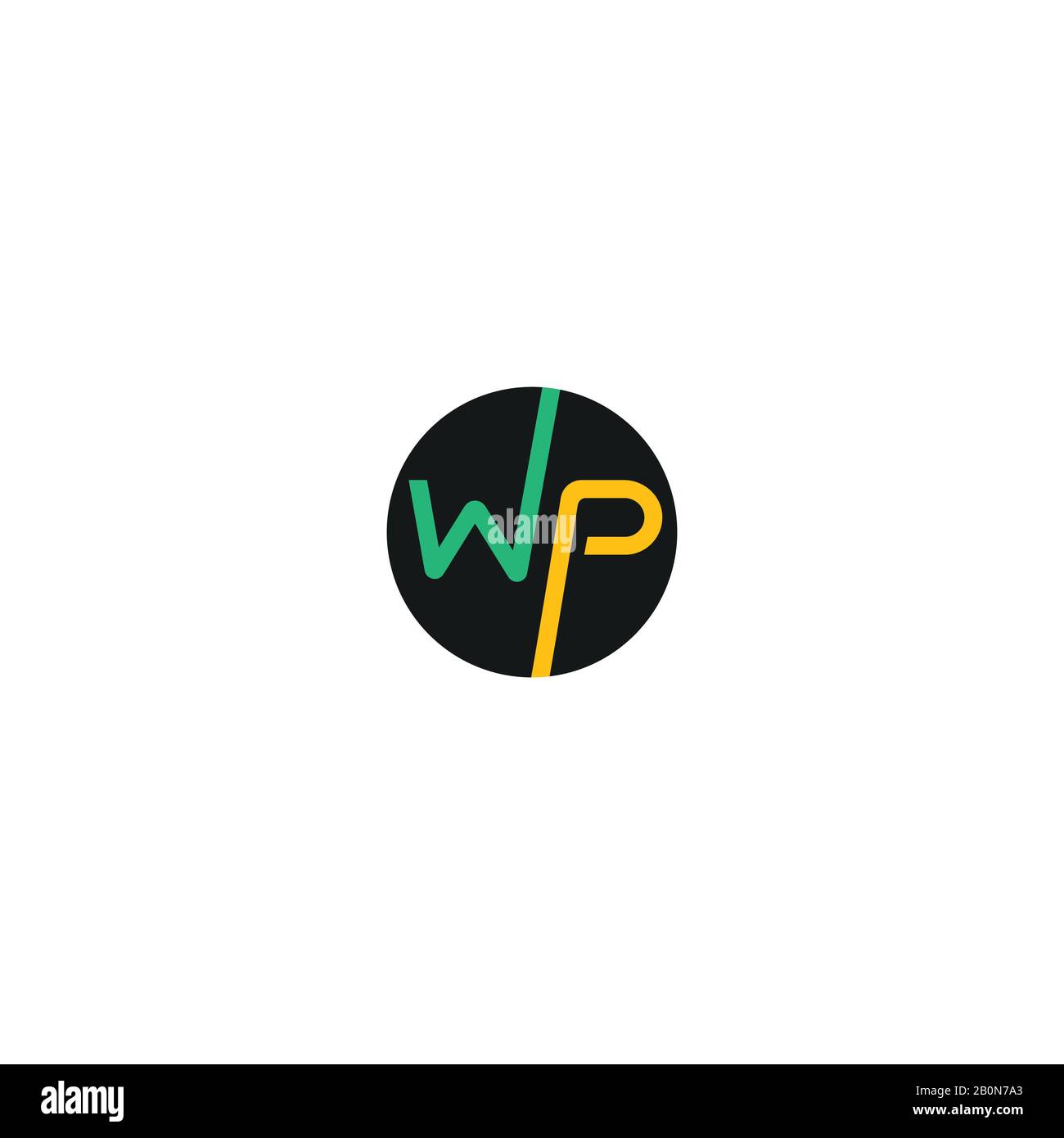 Initial letter wp or pw logo design template Stock Vector Image & Art ...