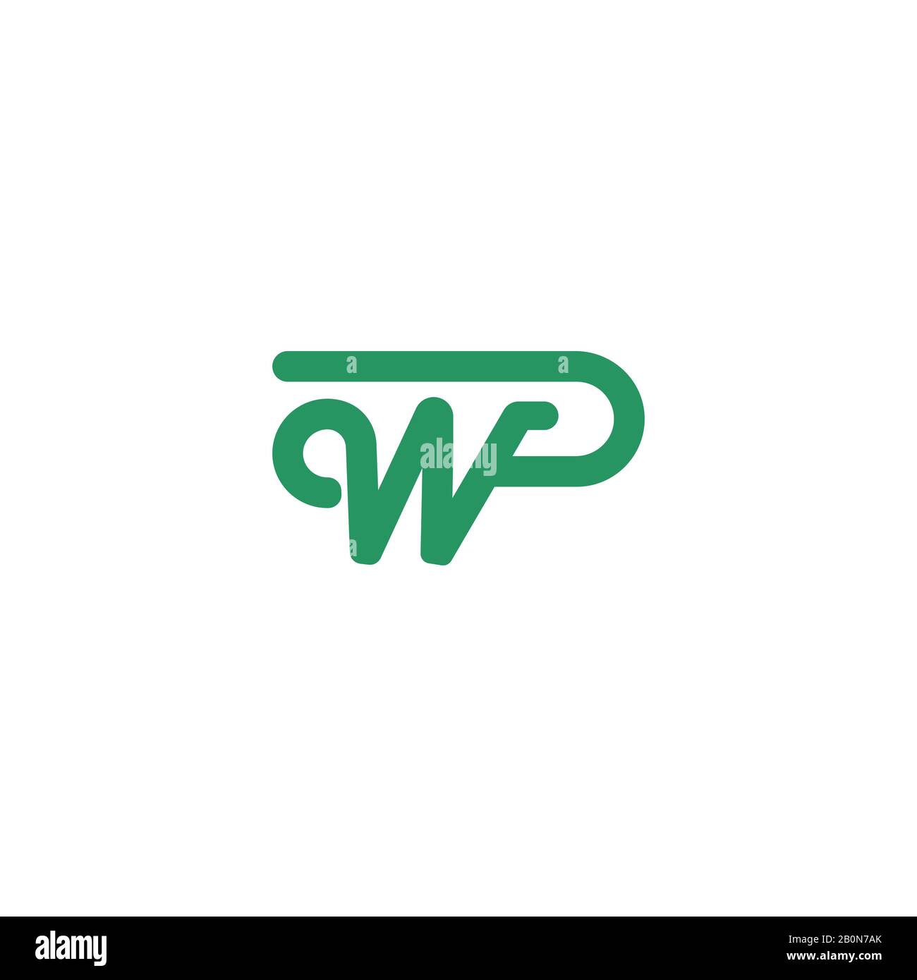 Initial letter wp or pw logo design template Stock Vector Image & Art ...