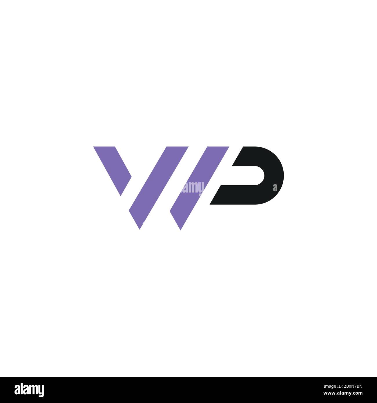 Initial letter wp or pw logo design template Stock Vector Image & Art ...