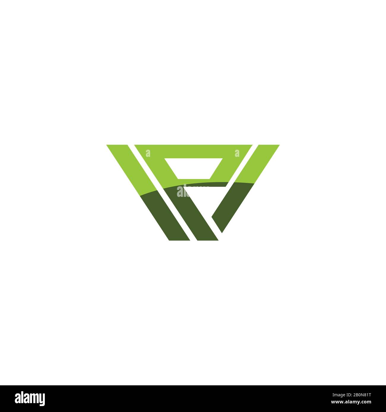 Initial letter wp or pw logo design template Stock Vector