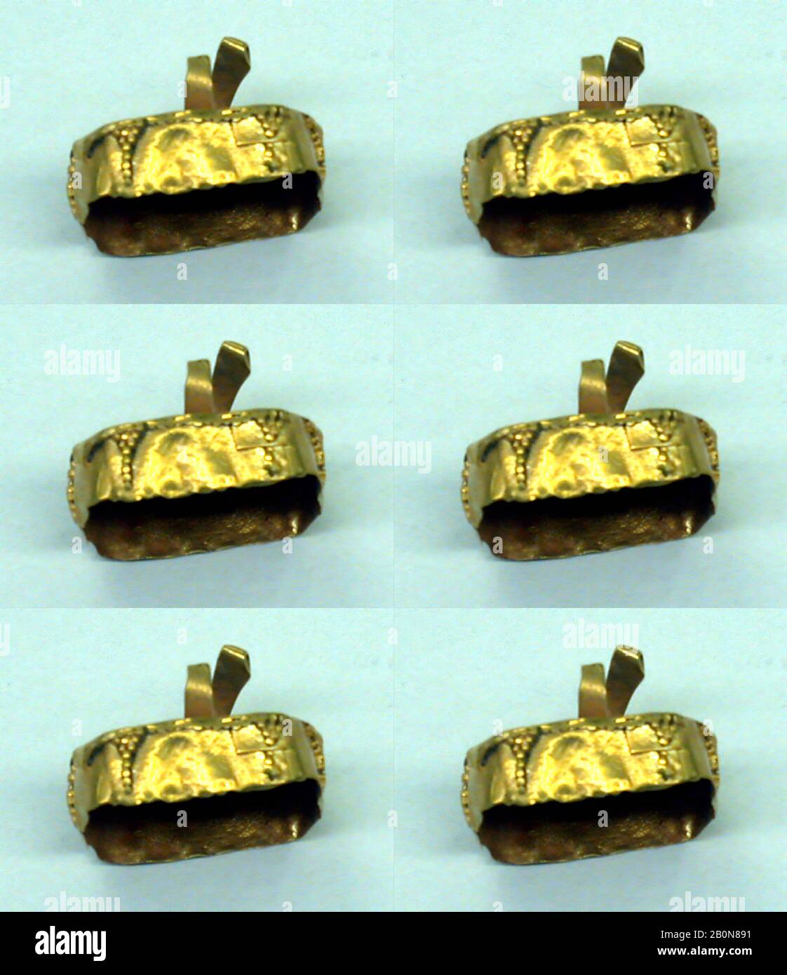 Garment Clasp, Visayas, 14th–15th century or earlier, Philippines, Visayas, Visayas, Gold, Length 34 in., Metal-Ornaments Stock Photo