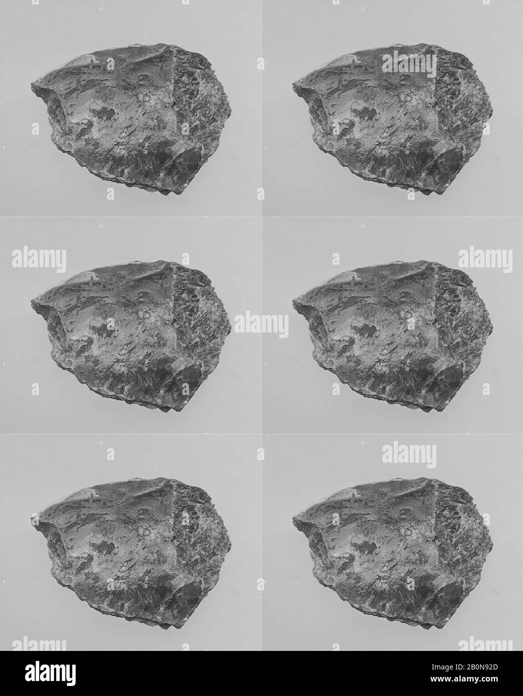 Fragment, Germany, Germany, Nephrite, H. 2 1/4 in. (5.7 cm); W. 3 1/8 in. (7.9 cm); Th. 5/8 in. (1.6 cm), Jade Stock Photo