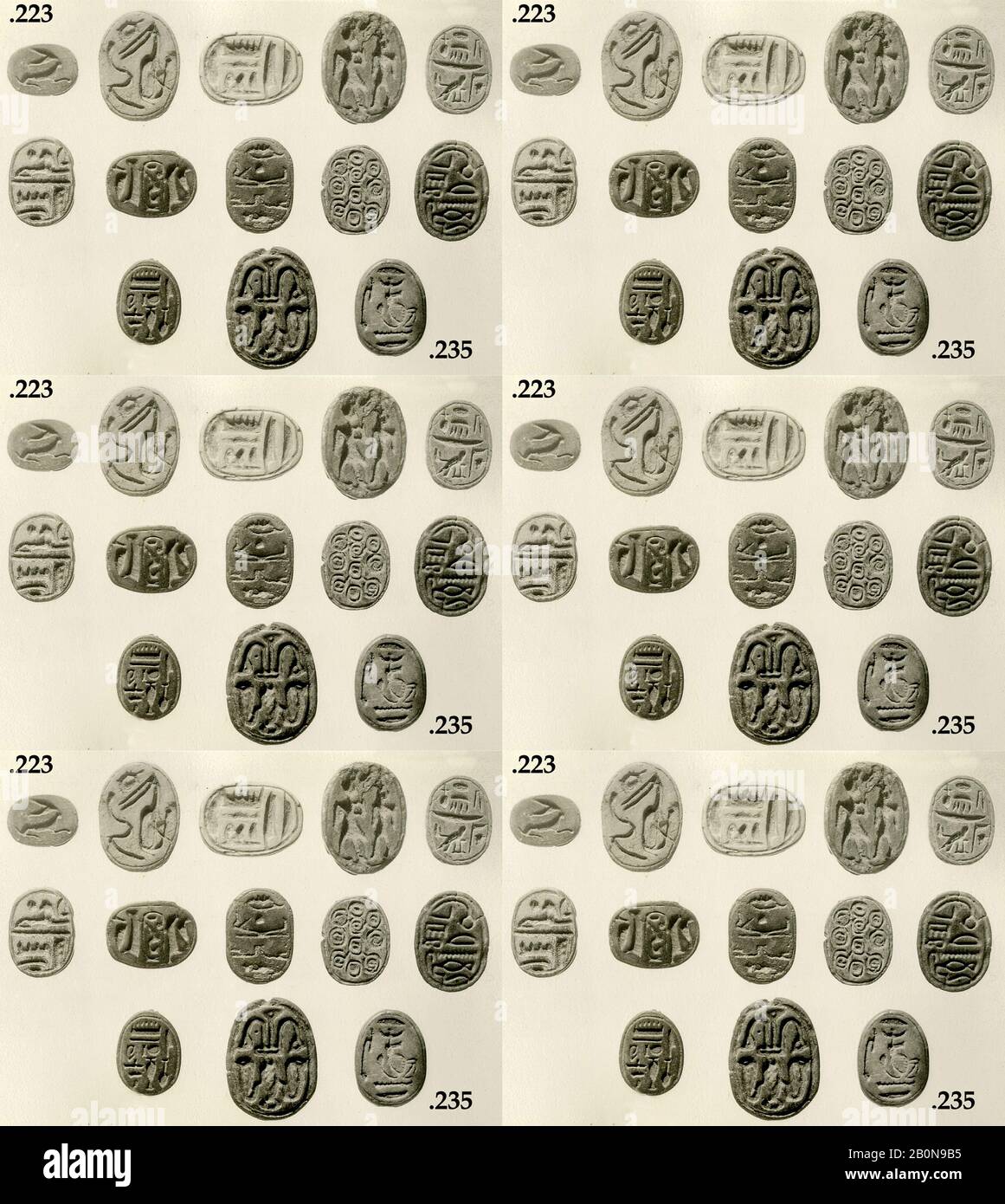 Scarab, New Kingdom, Ramesside, Dynasty 19–20, ca. 1295–1070 B.C., From Egypt, Steatite, L. 1.8 cm (11/16 in Stock Photo