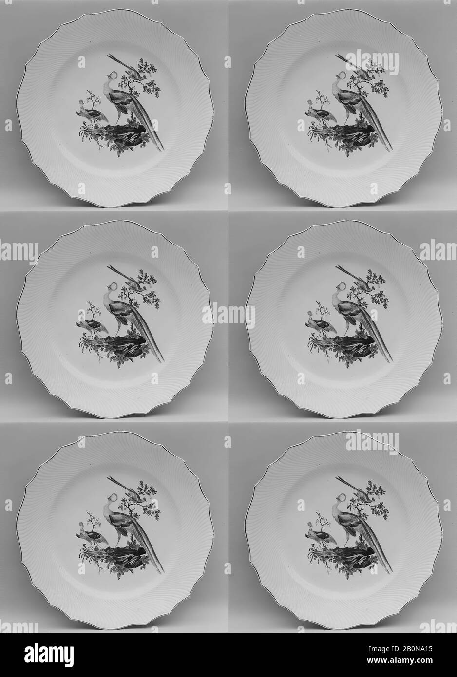 Tournai, Plate (one of a pair), Belgian, Tournai, Tournai (Belgian, established ca. 1750), ca. 1762–75, Belgian, Tournai, Soft-paste porcelain, Diameter: 9 1/4 in. (23.5 cm), Ceramics-Porcelain Stock Photo
