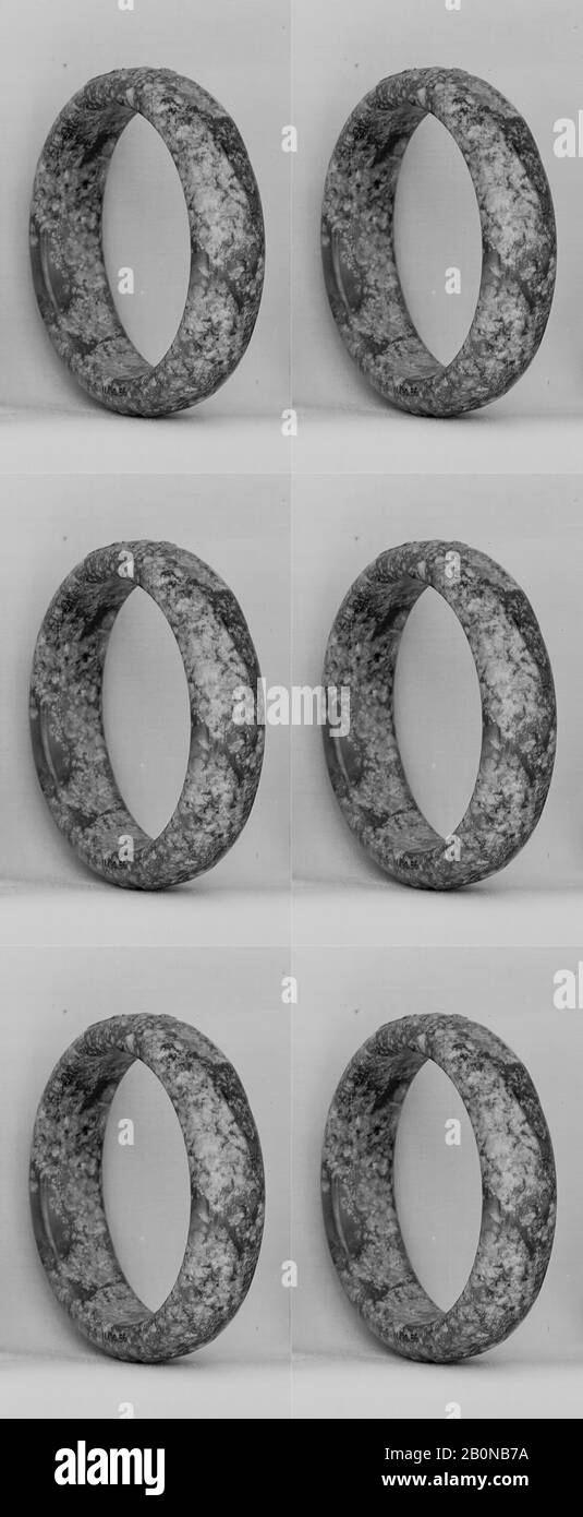 Bracelet, China, Han dynasty (206 B.C.–A.D. 220), Culture: China, Jade, Diam. 3 1/8 in. (7.9 cm), Jade Stock Photo