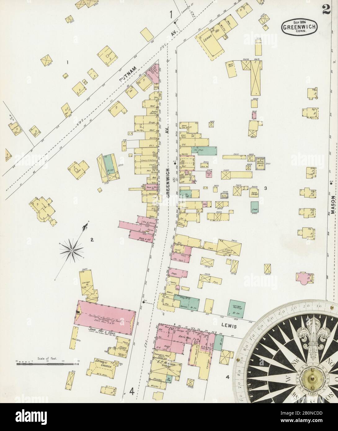 Street Map Of Greenwich Ct Greenwich Connecticut Town High Resolution Stock Photography And Images -  Alamy