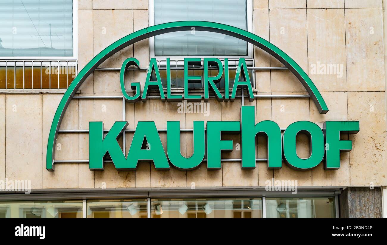Trier Germany September 13 19 Logo Of Galeria Kaufhof On A Facade Of Department Store Stock Photo Alamy