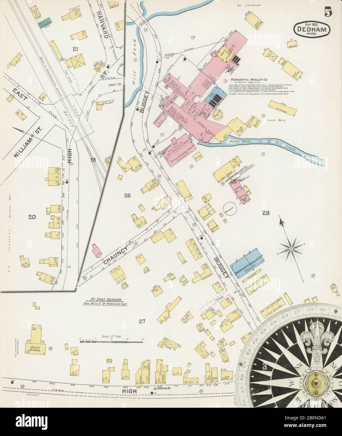Map of dedham massachusetts hires stock photography and images Alamy