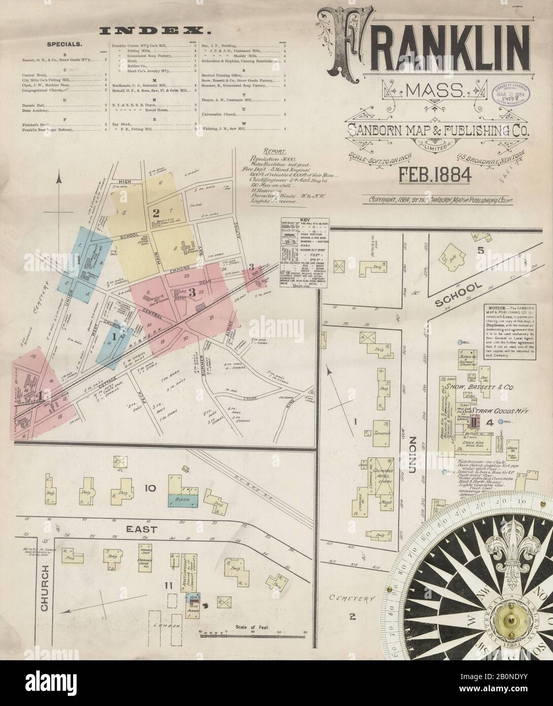 Franklin Map Hi Res Stock Photography And Images Alamy Image 1 Of Sanborn Fire Insurance Map From Franklin Norfolk County Feb 1884 5 Sheets America Street Map With A Nineteenth Century Compass 2B0NDYY 
